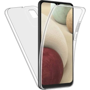 Samsung Galaxy A12 Kılıf Ön Arka Şeffaf Silikon Koruma Şeffaf