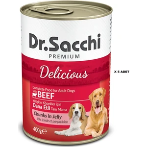 Dr. Sacchi Dr.sacchi Konserve Köpek Sığır Etli 400GR x 5 Adet
