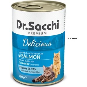 Dr. Sacchi Dr.sacchi Konserve Kedi Somonlu 400 gr x 5 Adet