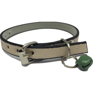 Krem Rengi Deri Zilli Tasma