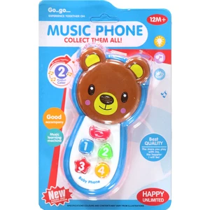 Oyuncak Ayı Figürlü Müzikli Telefon