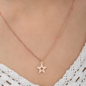 Dzg Silver Gümüş Yıldız Kolye Gümüş Kolye DN455