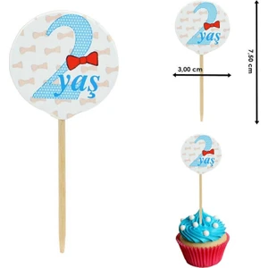 Süsle Bebek ve Parti 2 Yaş Kürdan - Mavi - 20 Adet