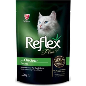Reflex Plus Pouch Tavuklu Yaş Mama 100 gr (8 Adet)
