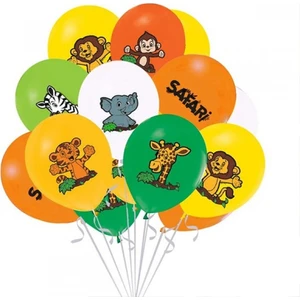 Safari Baskılı Balon 10 Adet