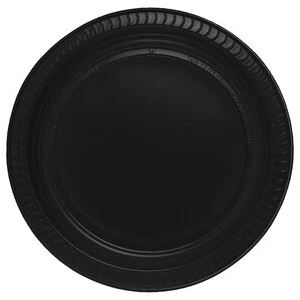 Siyah Plastik Tabak 25'li