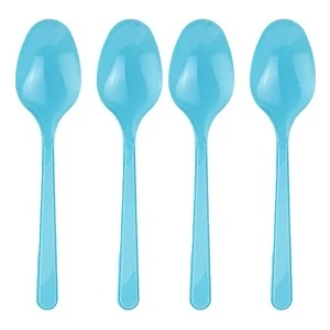 Açık Mavi Plastik Kaşık 25'li