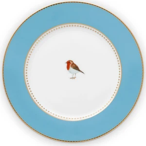 Pip Studio Love Birds Tabak 17 Cm, Mavi