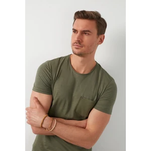 % 100 Pamuklu Bisiklet Yaka Cepli T Shirt Erkek T SHİRT 5902000