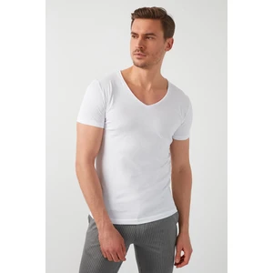 % 100 Pamuklu V Yaka Basic T Shirt Erkek T Shirt 5412001