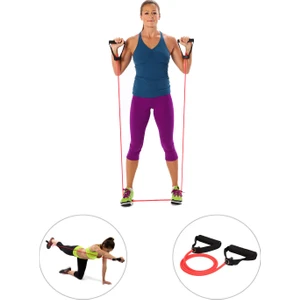 Spor Byfit Yüksek Sert Tutacaklı Pilates Egzersiz Direnç Lastiği