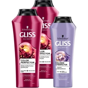 Glıss Color Protect Renk Koruyucu Şampuan 500 Ml X 2 Adet + Blonde Perfector Mor Şampuan 250 Ml