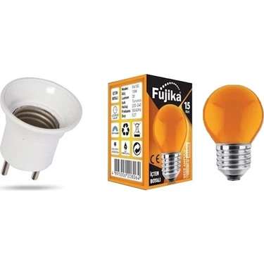 Fujika 15W (E-27 Duylu) Renkli Gece Lambası Ampulu Turuncu