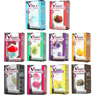 Visser Toz Gıda, Hamur ve Pasta Boyası 10 Renk x 9 gr Fiyatı