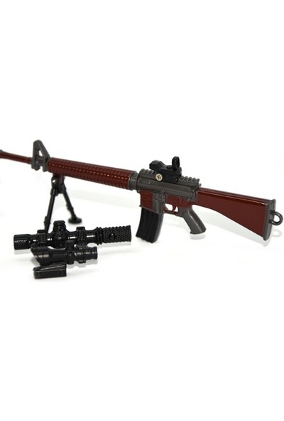 Dukkin Detaylı Sök&tak Metal Model Silah 20CM - M4 Burgundy