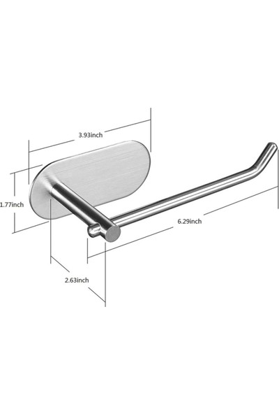 ZiftUnique Paslanmaz Çelik Tuvalet Kağıtlığı / Yapışkanlı Sistem
