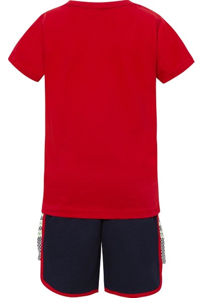 Damla Nanu Kırmızı Erkek Çocuk Şort Tişört Takım