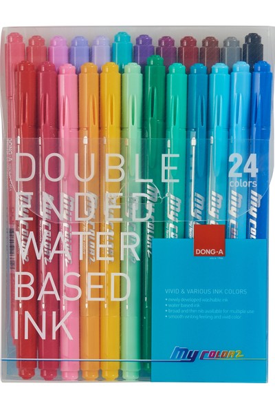 Dong-A My Color 2 Çift Taraflı Keçeli 24 Renk Set