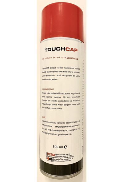 Touchcap Beyaz Tahta Temizleme Köpüğü 500 ml