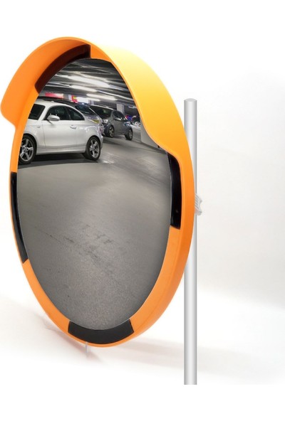 İleri Trafik Trafik Güvenlik Aynası 60 cm ve 2.5 M Galvaniz Flanşlı Direk Set