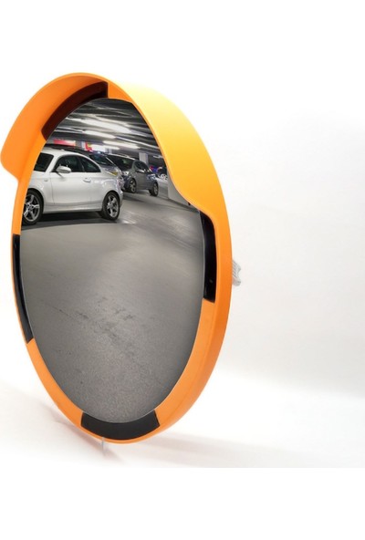 İleri Trafik Trafik Güvenlik Aynası 60 cm ve 2.5 M Galvaniz Flanşlı Direk Set