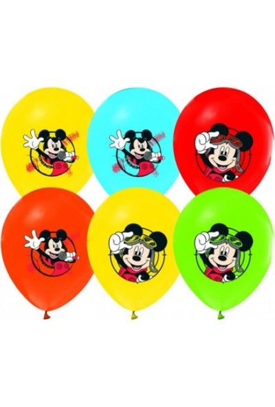Balon Evi Mickey Mause Baskılı Balon 10 Adet
