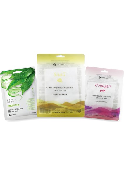 Green Tea-Solution Snail-Solution Collagen Set