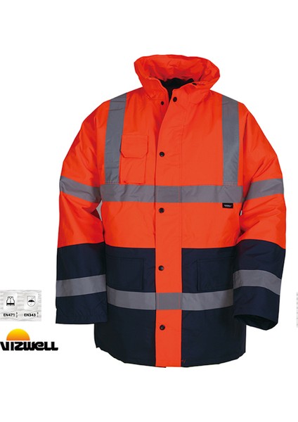 Vizwell™ 300 D Oxford Iki Renkli Reflektörlü Parka / VWJK05