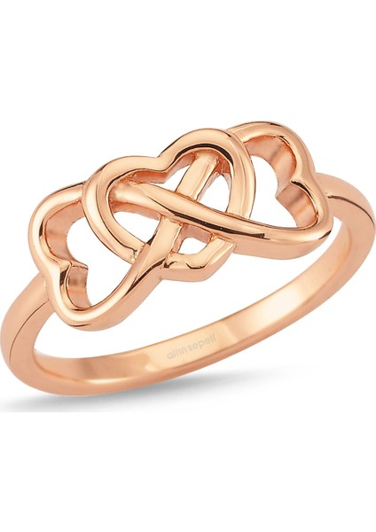 Altınsepeti Rose Gümüş Kalp Düğümü Yüzük G175YZR2