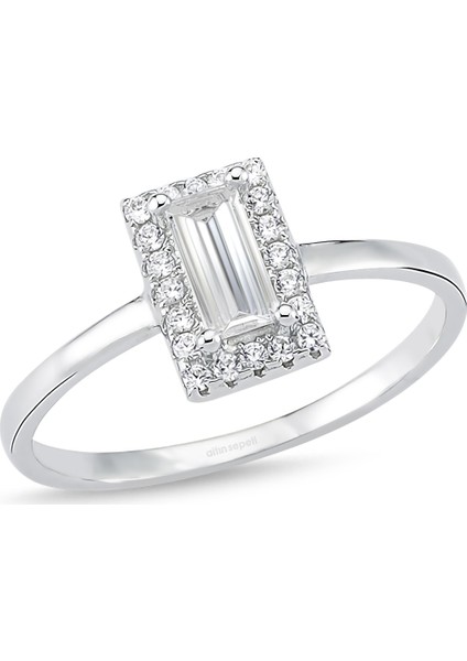 Altınsepeti Gümüş Bagetli Yüzük G173YZ