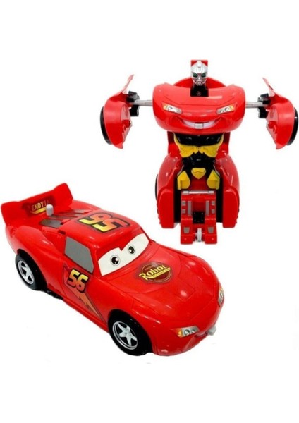 Şimşek Mcqueen Tek Tuşla Robota Dönüşebilen Araba