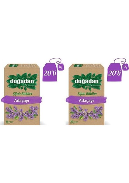 Adaçayı 20'li Poşet Bitki Çayı x 2
