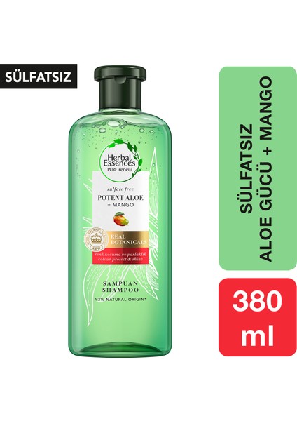 Herbal Essences Sülfatsız Renk Koruma ve Nem Aloe+ Mango Şampuan 2 x 380 ml