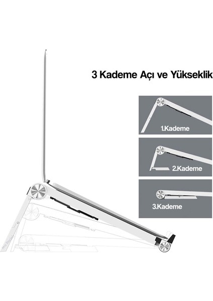 Laptop Stand NoteBook Katlanabilir ve Ayarlanabilir MacBook Stand