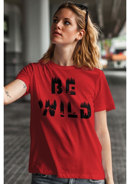 Be Wild Kırmızı Outdoor Kadın Tshirt