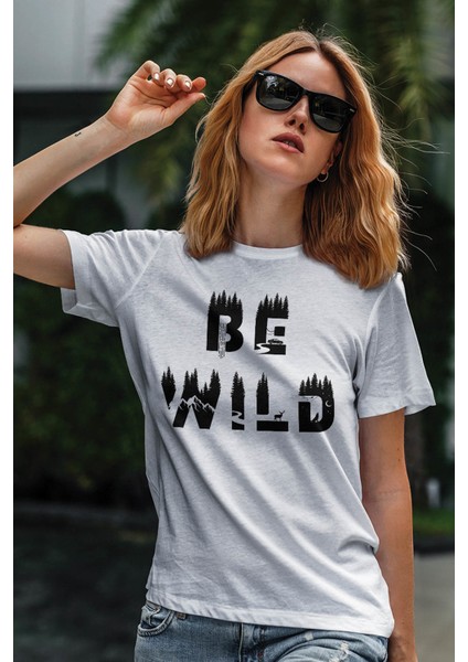 Be Wild Beyaz Outdoor Kadın Tshirt