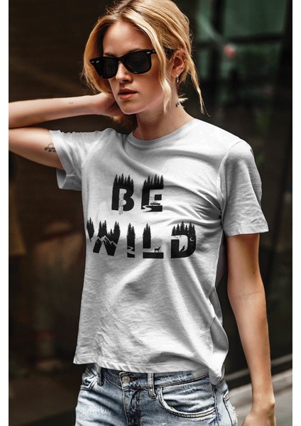 Be Wild Beyaz Outdoor Kadın Tshirt