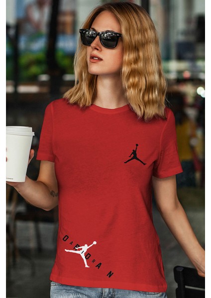 Air Jordan 23 Kırmızı Nba Kadın Tshirt