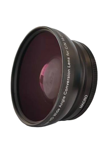 Canon ve Nikon 18-200MM Lens Için 72MM 0.45X Geniş Açı + Makro Lens
