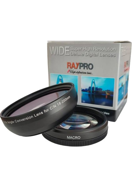 Canon ve Nikon 18-200MM Lens Için 72MM 0.45X Geniş Açı + Makro Lens fırsatları