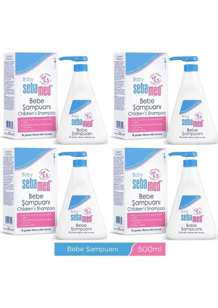 Bebek Şampuanı 500ML Pompalı (4 Lü Set)