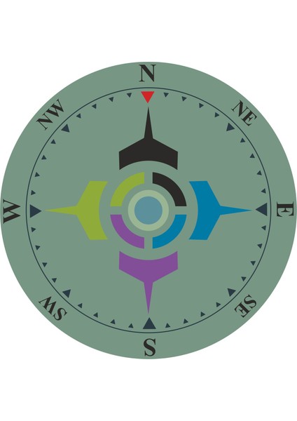 Outdoor Adventure Camping Pusula Sticker - 22101