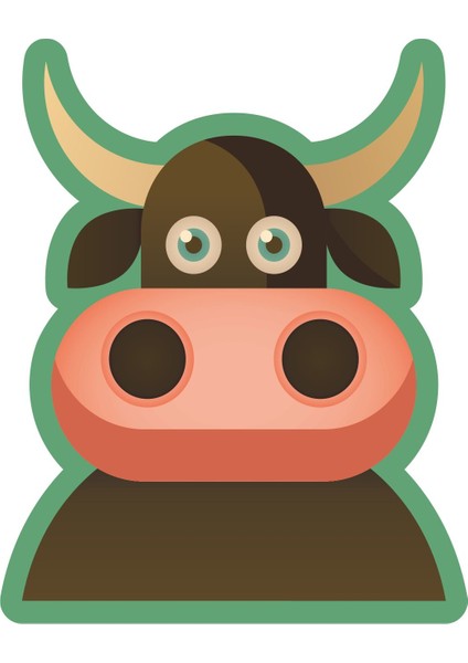 Hayvan - Inek Sticker - 17274