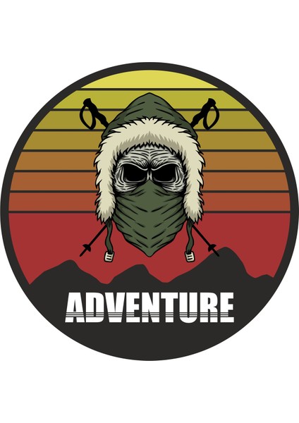 Outdoor Adventure Ski Sticker - 22072
