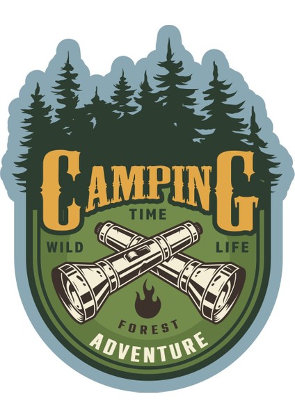 Outdoor Adventure Camping Sticker - 22084