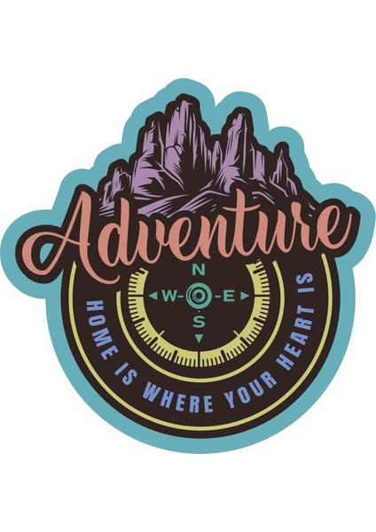 Outdoor Adventure Camping Pusula Sticker - 22085