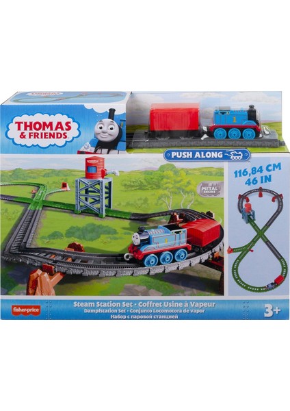 Thomas & Friends GXD47 Tf Buhar Istasyonu Seti (Sür-Bırak Trenli)/thomas ve Arkadaşları