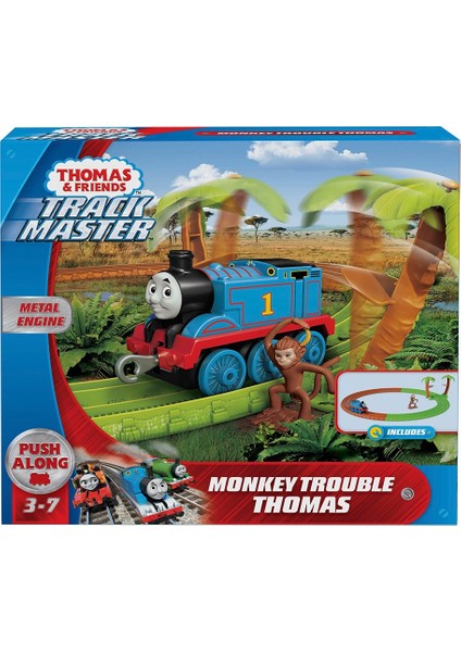 Thomas & Friends GJX83 Tf Afrikada Oyun Seti -Sür-Bırak Trenli /thomas ve Arkadaşları Trackmaste