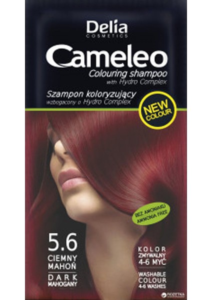 Delia Cameleo Hair Coloring Shampoo 5.6 - Dark Mahogany