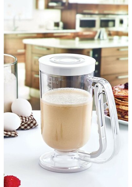 Pankek Hamur Akıtma Pratik Ölçülü Hamur Dağıtıcı Porsiyonlayıcı 900 ml